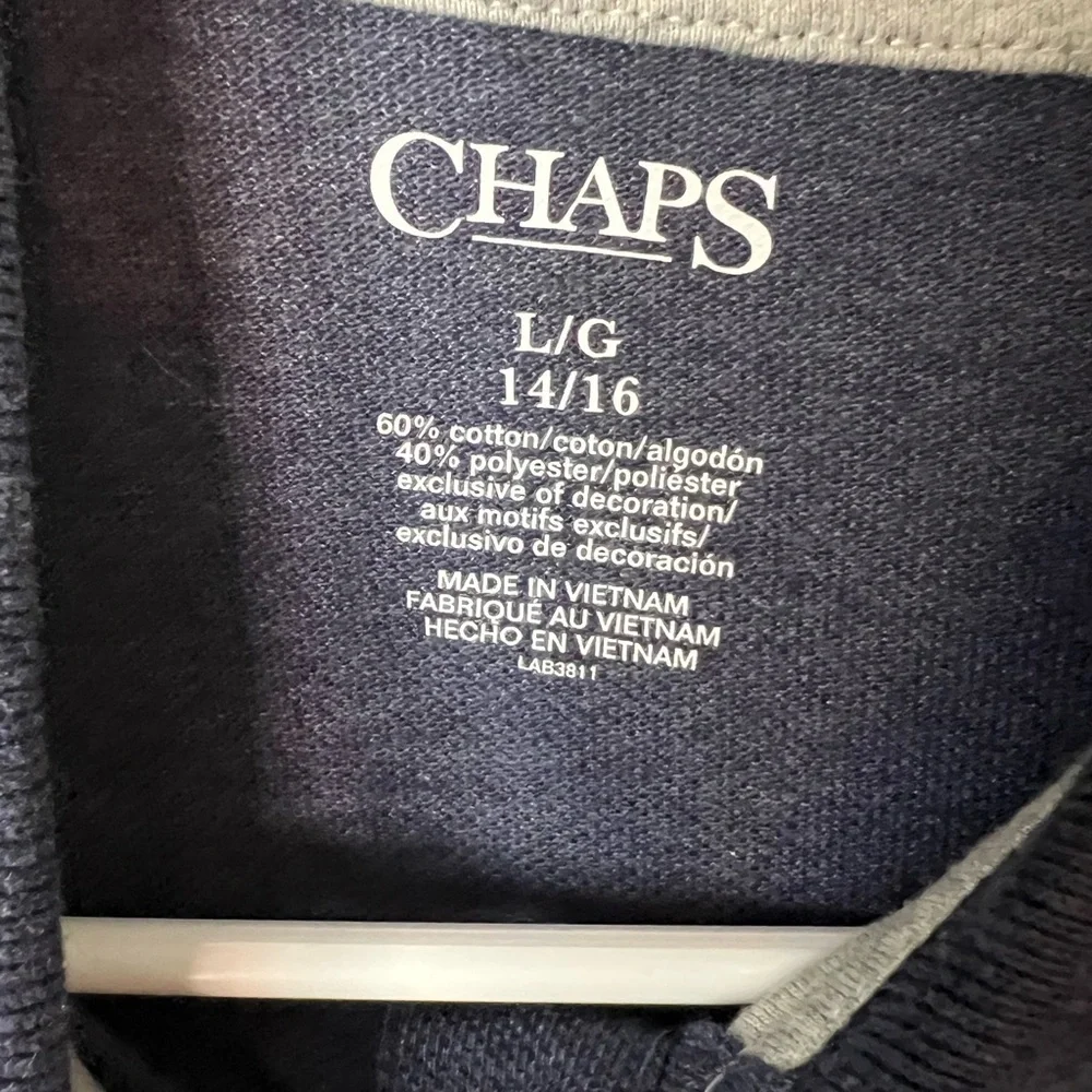 Chaps Boys Dark Navy Polo with Subtle Crest